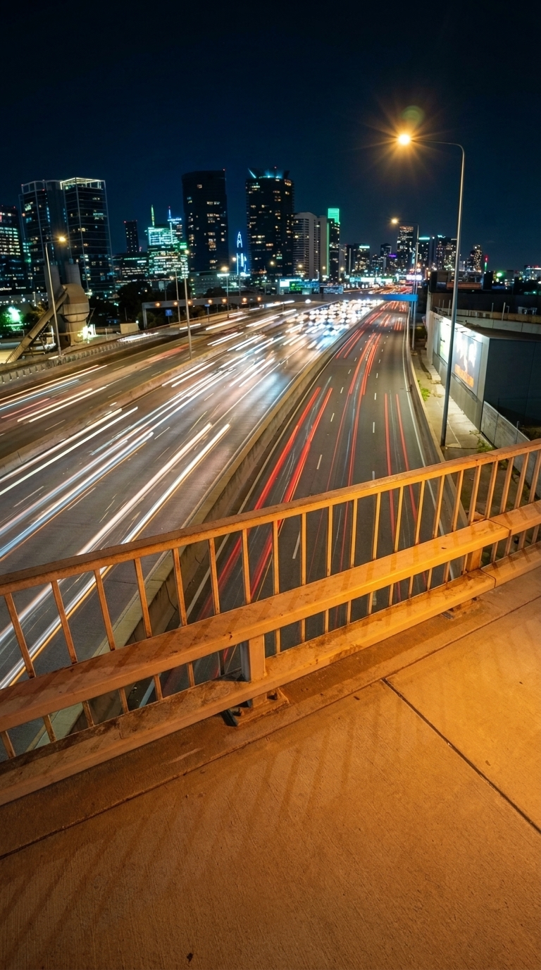 Night Highway Overlook